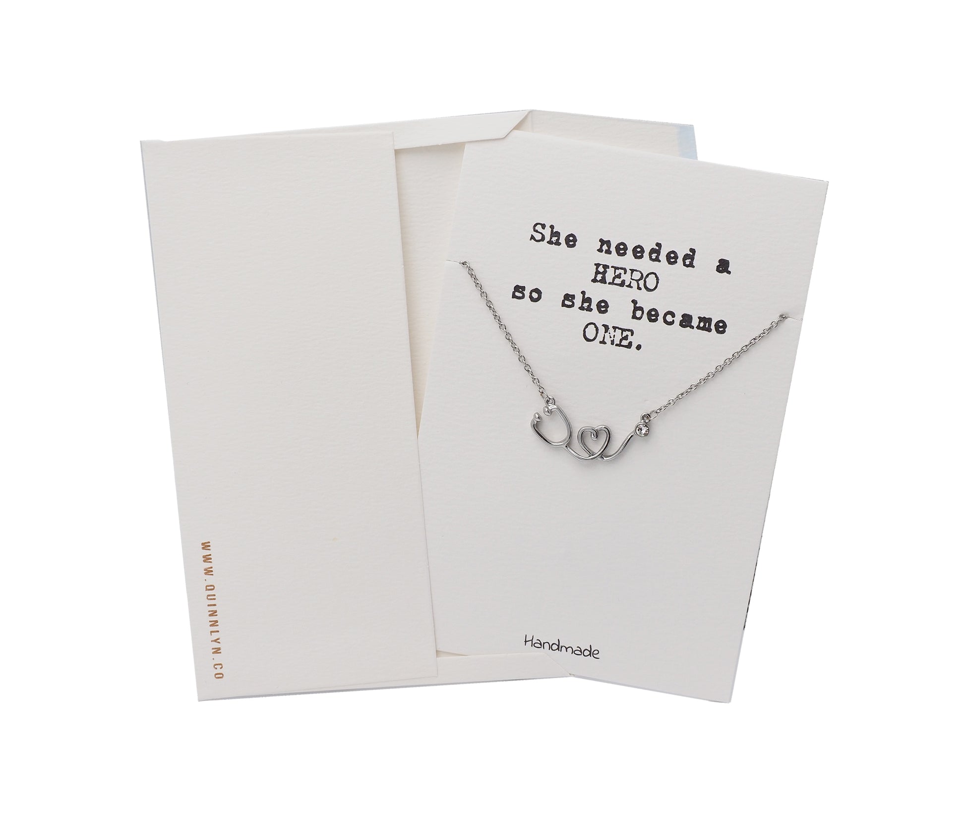 Quinnlyn - Hero - Necklace - Greeting Card with Envelope
