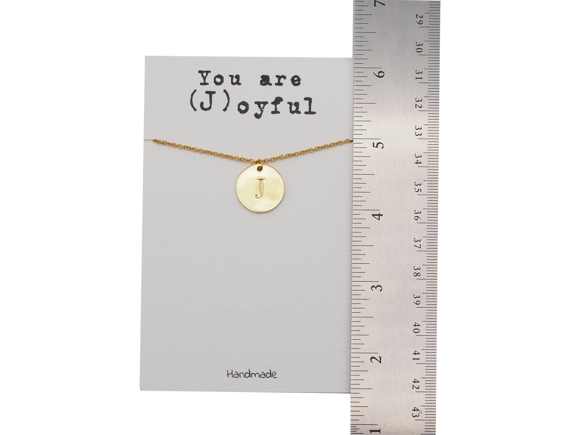Quinnlyn - Initial J - Necklace - Pendant - Card