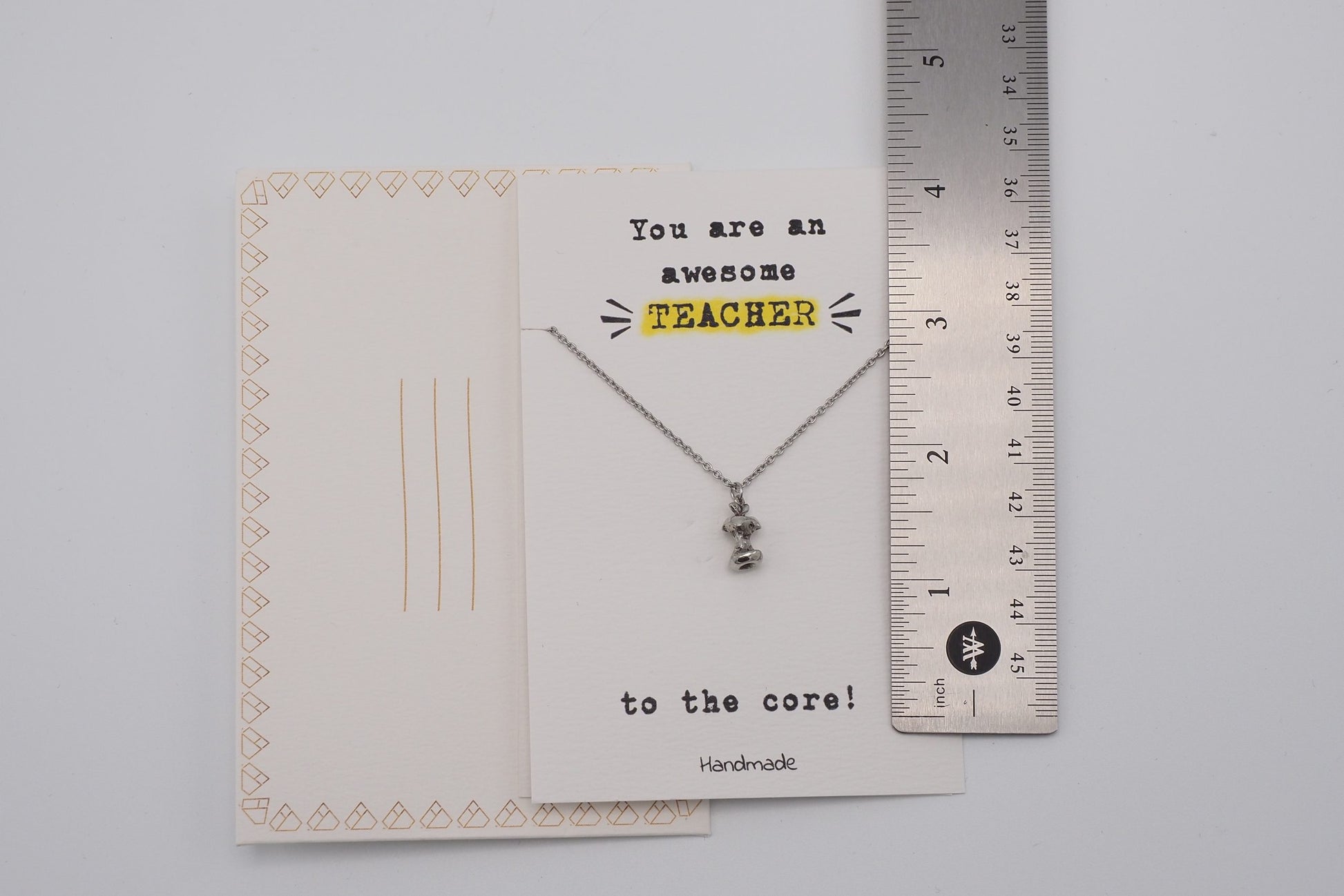 Quinnlyn - Teacher Necklace - Awesome - Greeting Card