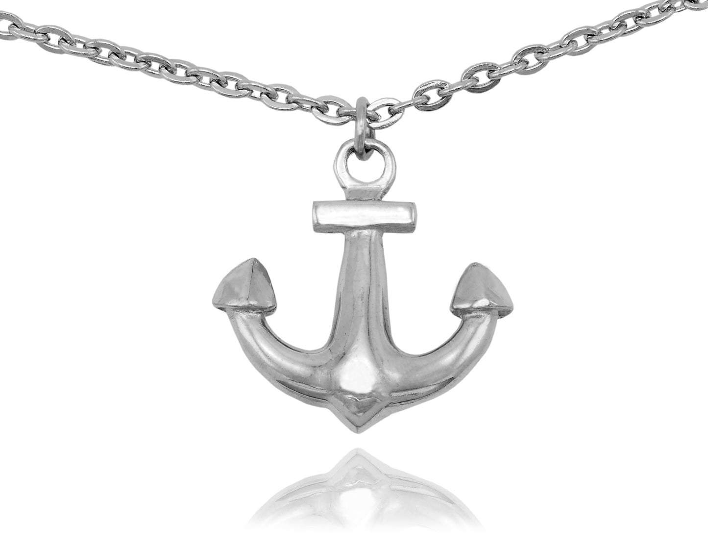 Quinnlyn & Co. Anchor Pendant Necklace, Religious Gifts for Women with Inspirational Quote on Greeting Card