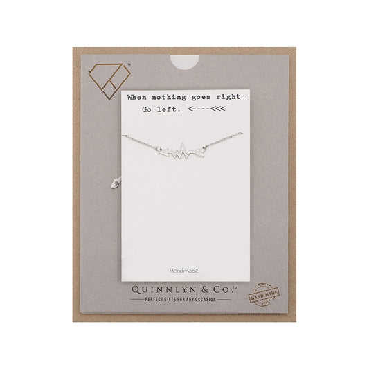 Quinnlyn & Co. Arrow Pendant Necklace, Birthday Gifts for Women with Inspirational Quote on Greeting Card