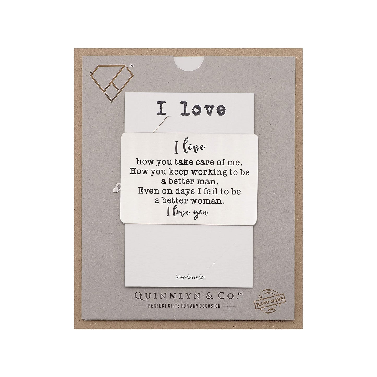 Quinnlyn & Co. I Love Wallet Card, Inspirational Gifts for Special Someone, Gifts for Men …